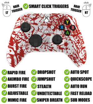 Blood Sacrifice Silent Modz Smart Click Triggers Modded Controller for Xbox & PC