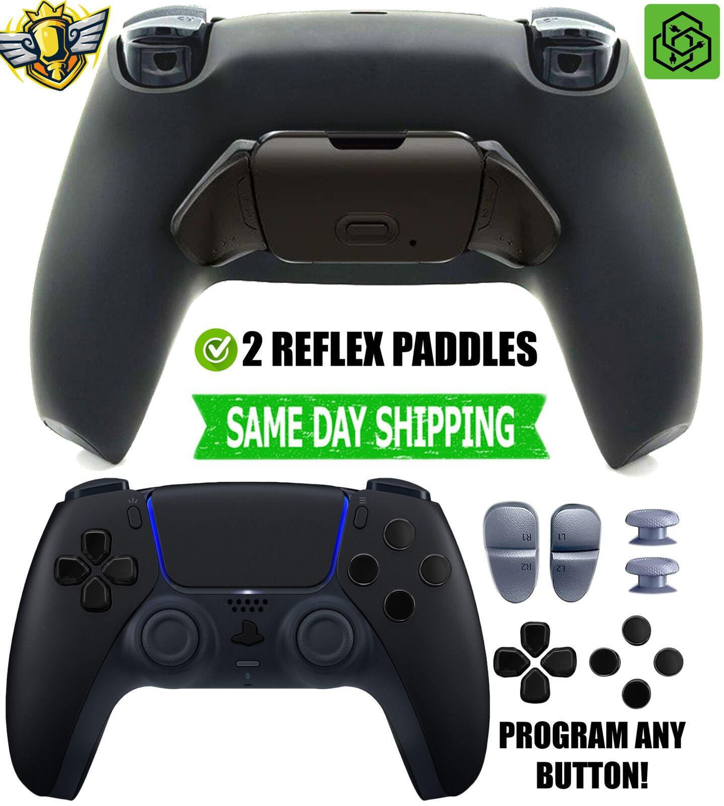 New Black Pro Two Competition Reflex Paddles Silent Modz Controller for PS5 OEM