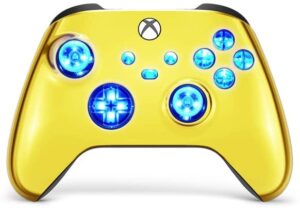Gold Chrome Silent Modz LED Controller Trigger Stop Grips for Xbox Series XS One