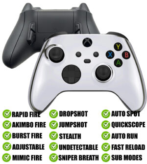 Silver Chrome Modded Reflex Button Rapid Fire Mod Controller for Xbox Series X S