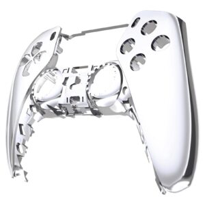 Silver Chrome Faceplate Shell Case For PlayStation 5 Controller Compatible w/PS5