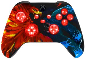 Custom Fire & Ice Original Wireless LED Modded Controller for Xbox Series X S
