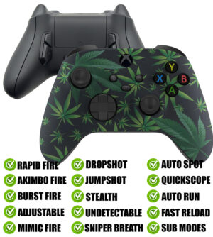 Weed Leaf Modded Reflex Buttons Rapid Fire Modded Controller for Xbox Series X S