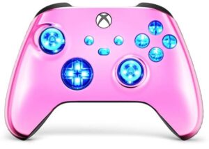 Pink Chrome Silent Modz LED Controller Trigger Stop Grips for Xbox Series XS One