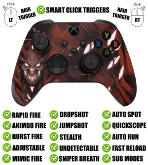 Demon Silent Modz Smart Click Triggers Modded Controller for Xbox Series X S