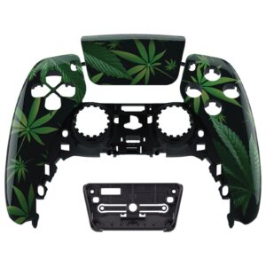 Weed Leaf Faceplate Shell Modded Touchpad Case For PlayStation 5 Controller PS5