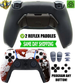 Red Zombie Pro Two Competition Reflex Paddles Silent Modz Controller for PS5 OEM