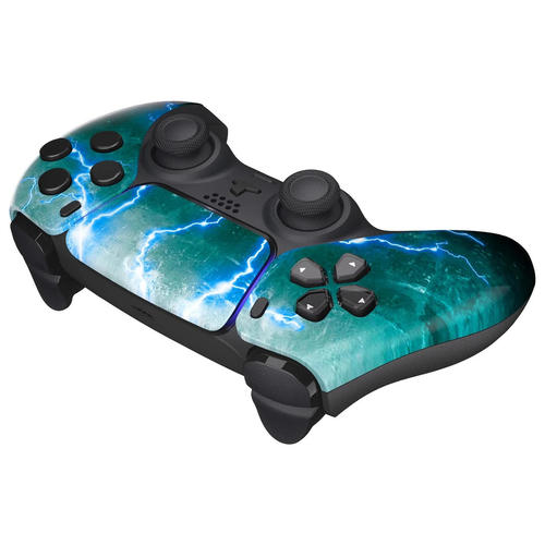 Green Storm Glossy Faceplate Front Shell Case compatible with PS5 Controller - Image 6