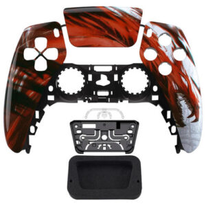 Blood Shadow Glossy Faceplate Front Shell Case compatible with PS5 Controller