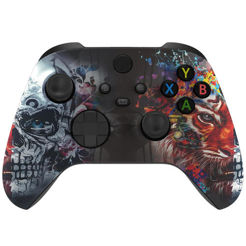 Tiger Skull Dark Soft Touch Faceplate Shell Case For Xbox Series X/S Controller - Image 3
