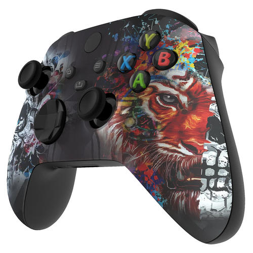 Tiger Skull Dark Soft Touch Faceplate Shell Case For Xbox Series X/S Controller - Image 5