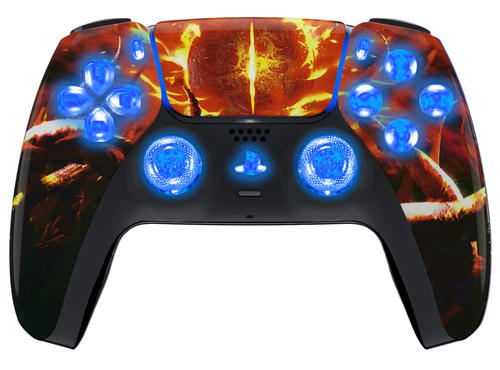 Flaming Over Silent Modz LED Light Buttons Wireless Custom Controller for PS5 - Image 3