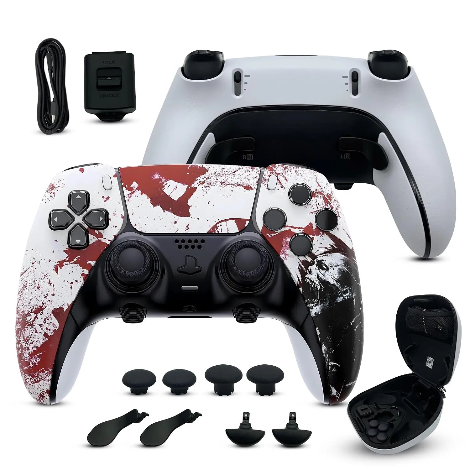 Blood Zombie custom PS5 Edge controller bundle and accessories