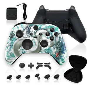 Jade Dragon custom Xbox Elite Series 2 controller bundle and accessories