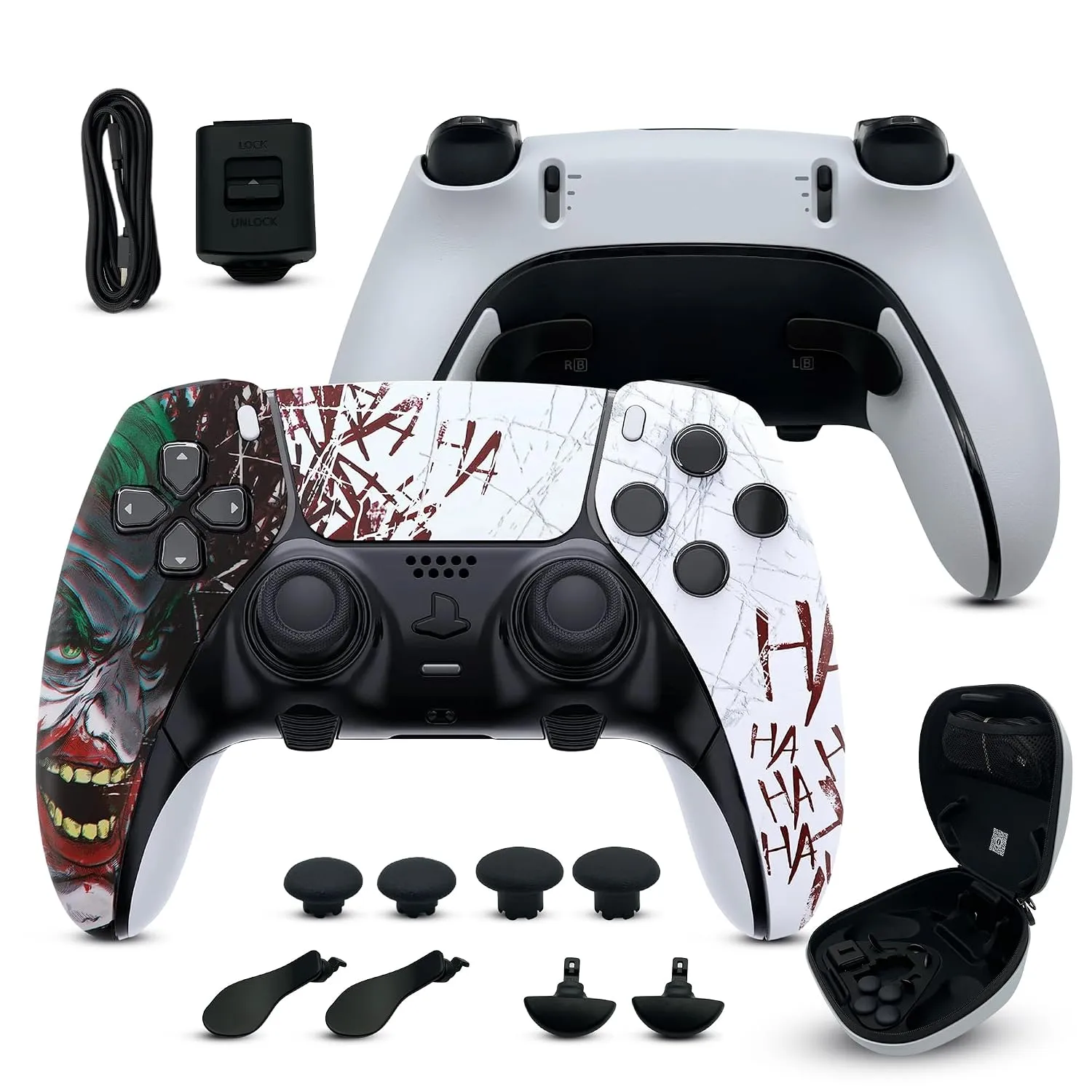 Joker HAHA custom PS5 Edge controller bundle and accessories