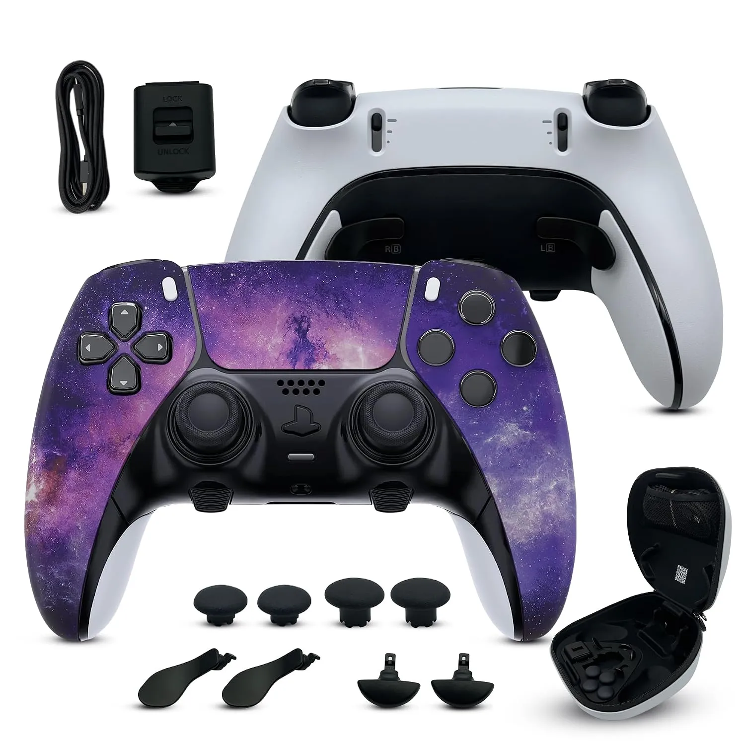 Nebula Galaxy custom PS5 Edge controller bundle and accessories