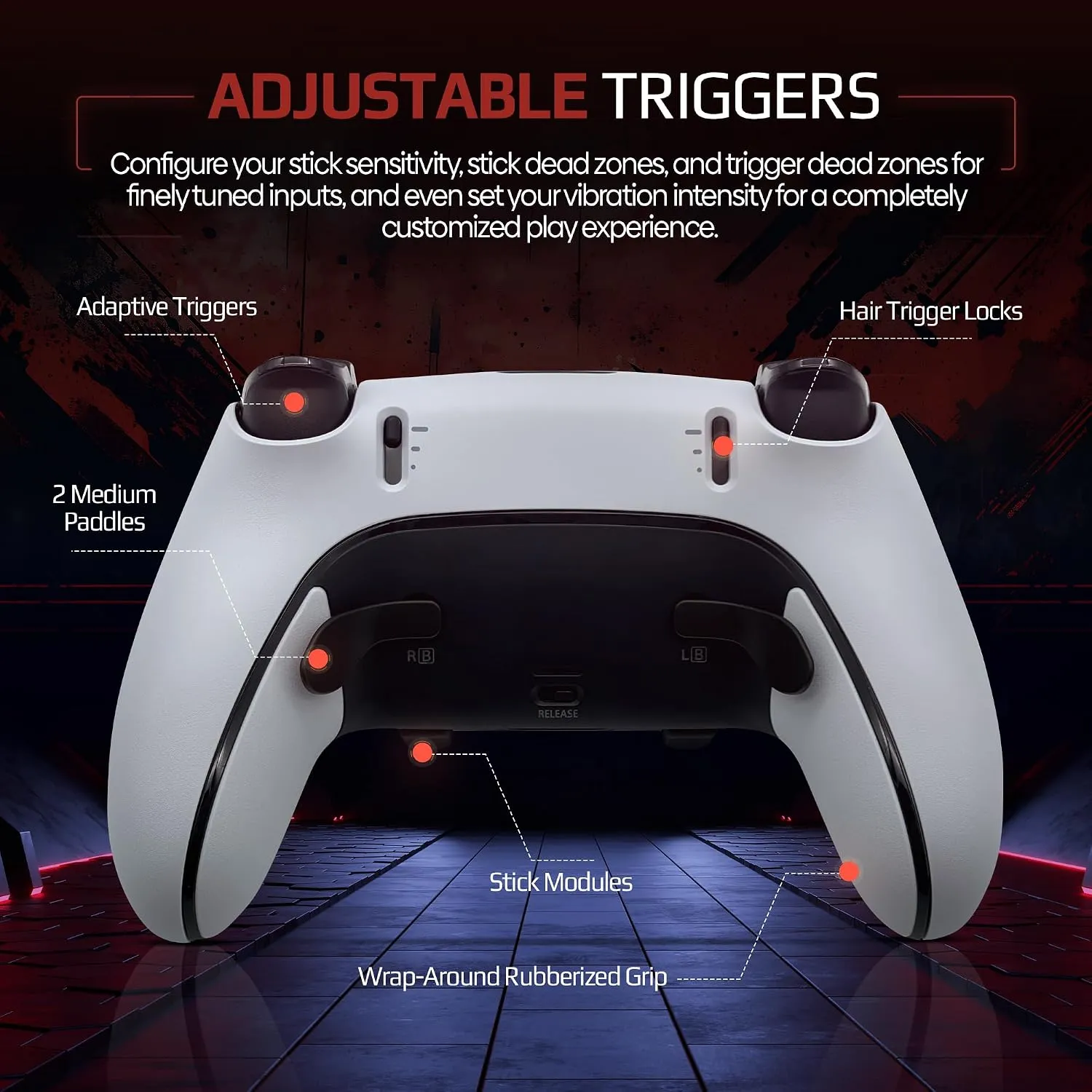 Clear custom PS5 Edge controller package contents