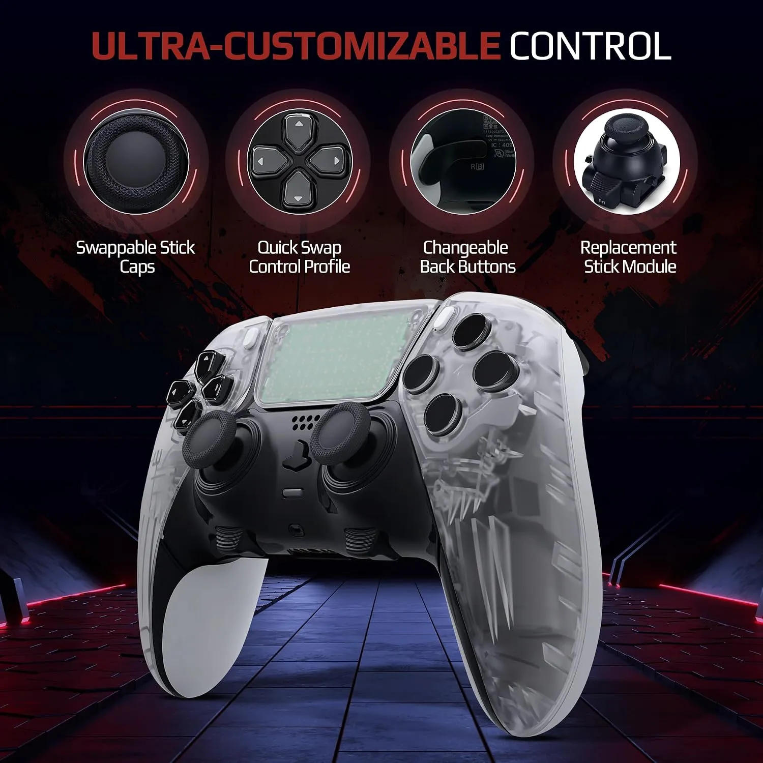 DualSense Edge controller adjustable trigger stop positions