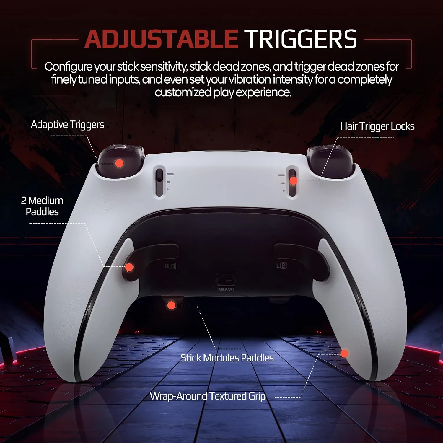 Black custom PS5 Edge controller wireless gaming features