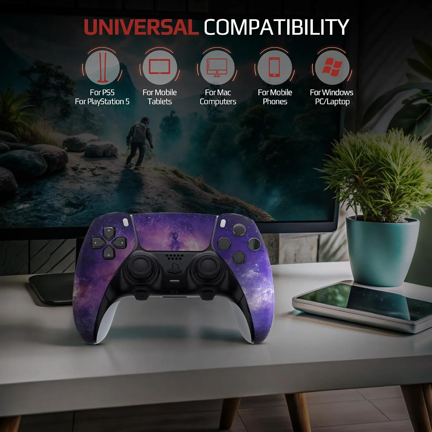 Nebula Galaxy custom PS5 Edge controller wireless gaming features