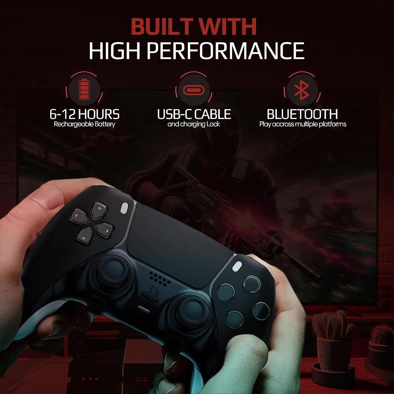 Black custom PS5 Edge controller remappable controls