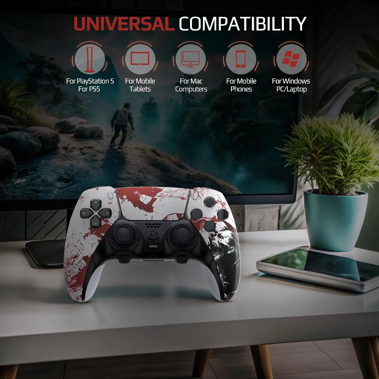 Blood Zombie custom PS5 Edge controller remappable controls