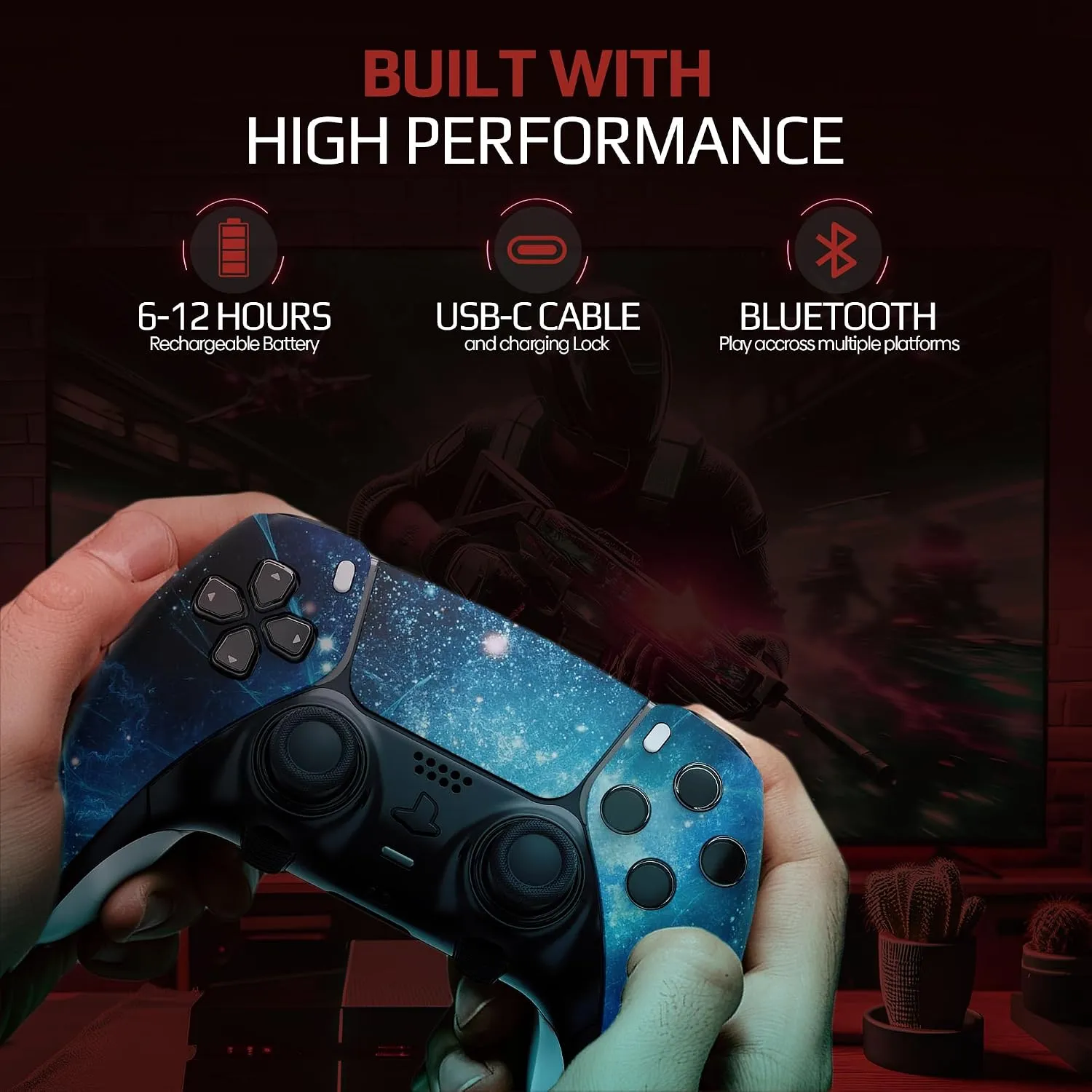 Blue Nebula custom PS5 Edge controller remappable controls