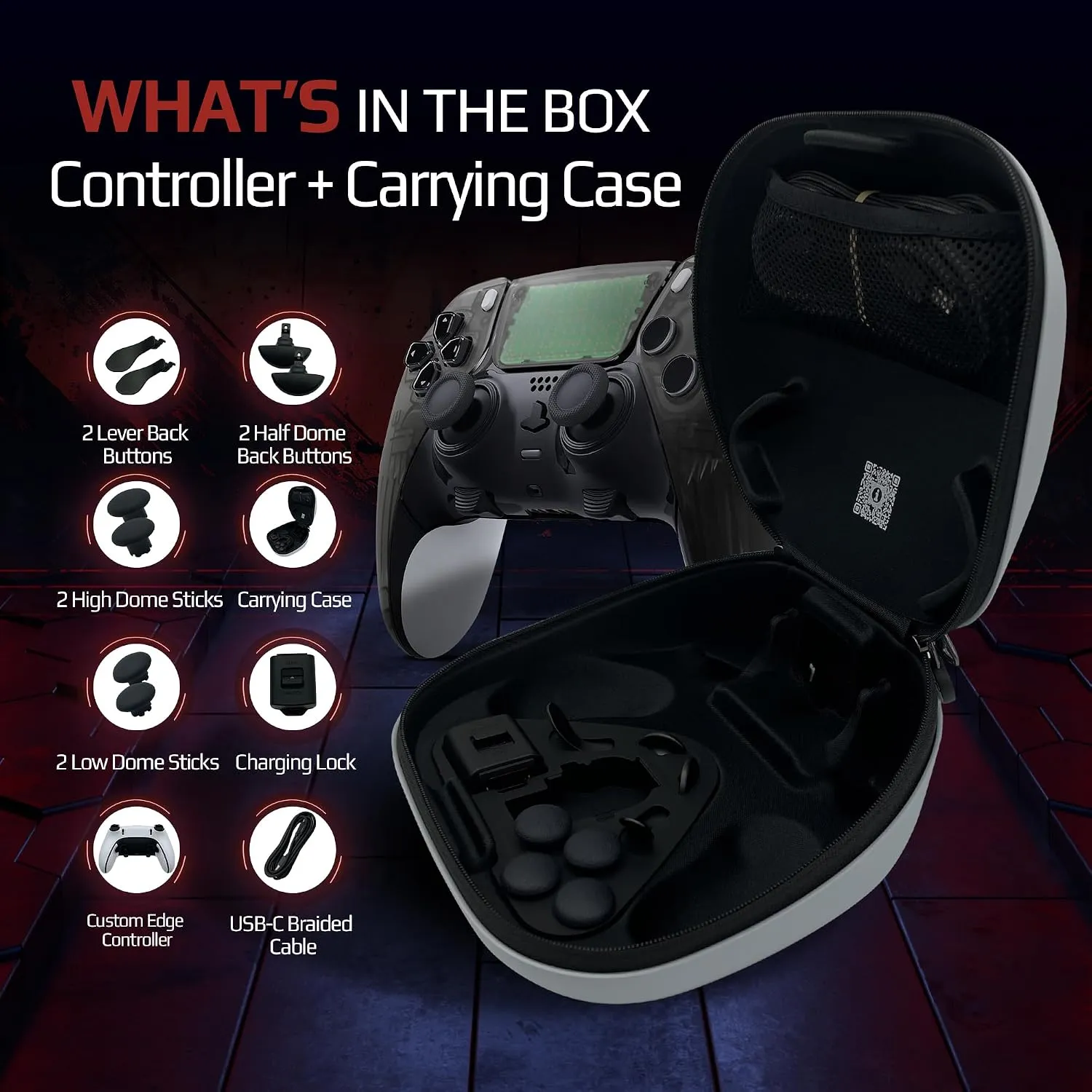 Clear Smoked custom PS5 Edge controller remappable controls