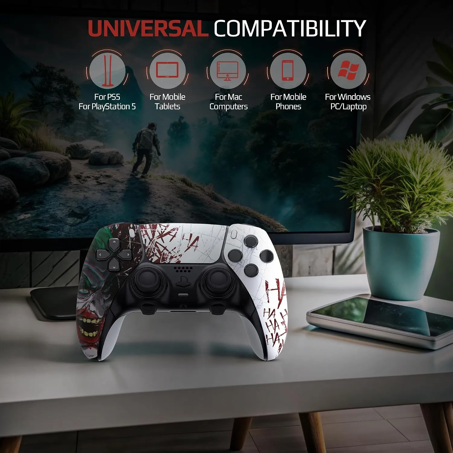Joker HAHA custom PS5 Edge controller remappable controls