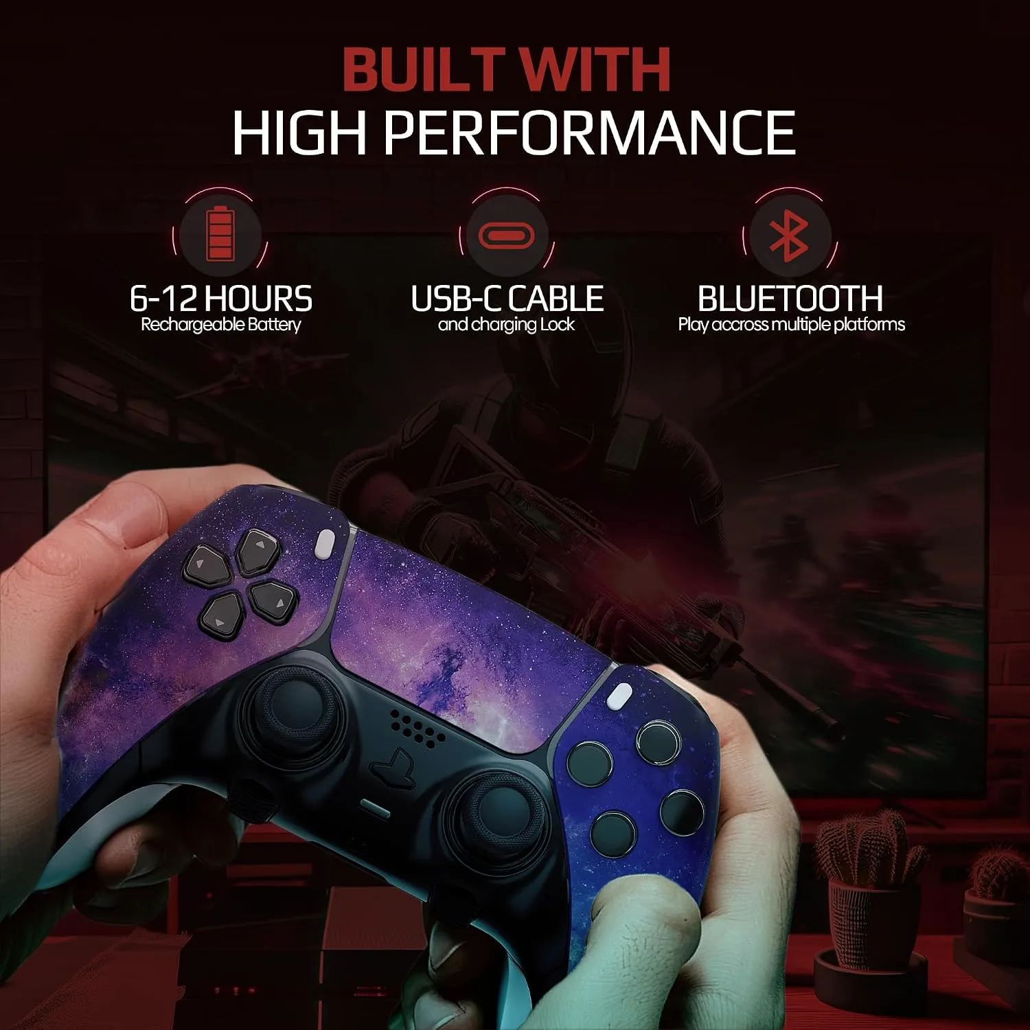 Nebula Galaxy custom PS5 Edge controller remappable controls
