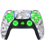 Big Money Silent Modz LED Light-Up Buttons Wireless Custom Controller for PS5