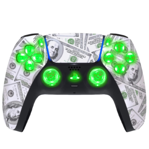 Big Money Silent Modz LED Light-Up Buttons Wireless Custom Controller for PS5