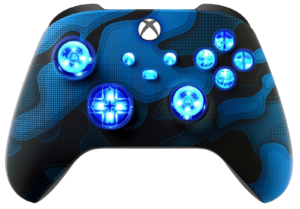 Blue Camo LED controller for Xbox
