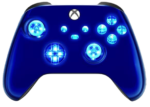Blue Chrome Silent Modz LED Controller Trigger Stop Grips for Xbox Series XS One