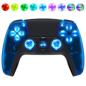 Blue Clear LED controller for PS5