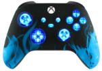 Blue Flames Silent Modz LED Controller Trigger Stop Grips for Xbox Series XS One