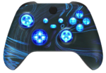 Blue Swirl Silent Modz LED Controller Trigger Stop Grips for Xbox Series XS