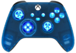 Clear Blue Silent Modz LED Controller Trigger Stop Grips for Xbox Series XS One