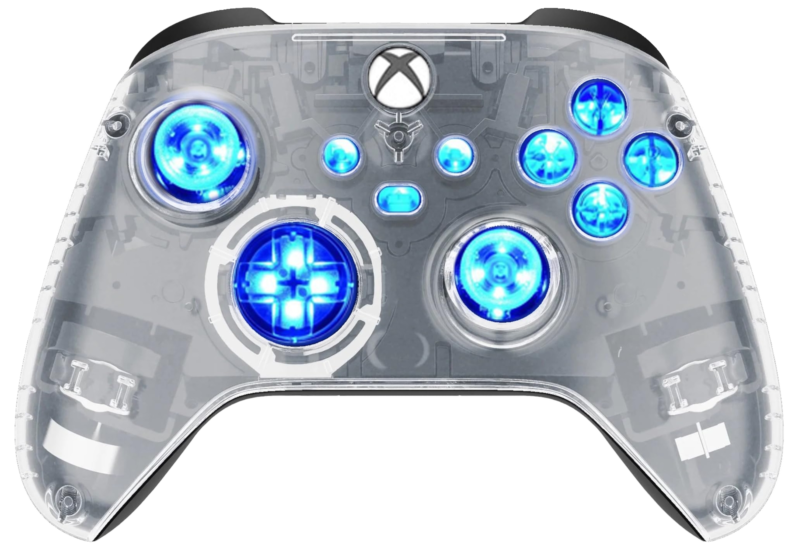 Clear LED wireless controller for Xbox Series X|S and Xbox One