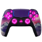 Cyber Moon Silent Modz LED Light Up Button Wireless Custom Controller for PS5