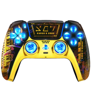 Cyber Plague Silent Modz LED Light-Up Buttons Wireless Custom Controller for PS5