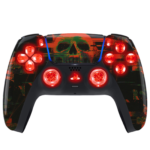 Cyber Skull Silent Modz LED Light Up Buttons Wireless Custom Controller for PS5