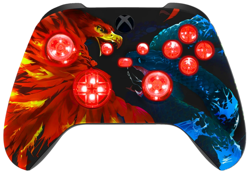 Custom Fire & Ice Original Wireless LED wireless controller for Xbox Series X|S and Xbox One