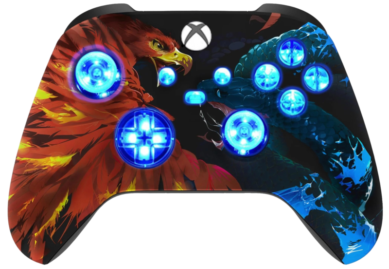 Fire vs Ice LED wireless controller for Xbox Series X|S and Xbox One