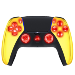 Gold Chrome Silent Modz LED Light Up Buttons Wireless Custom Controller for PS5