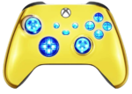Gold Chrome Silent Modz LED Controller Trigger Stop Grips for Xbox Series XS One