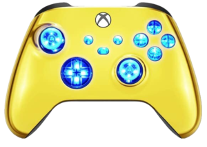 Gold Chrome LED controller for Xbox