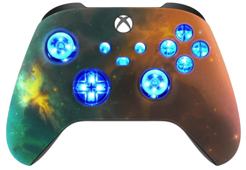 Gold Nebula LED wireless controller for Xbox Series X|S and Xbox One