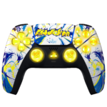 Graffiti Silent Modz LED Light Up Buttons Wireless Custom Controller for PS5