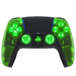 Green Clear Silent Modz LED Light Up Buttons Wireless Custom Controller for PS5